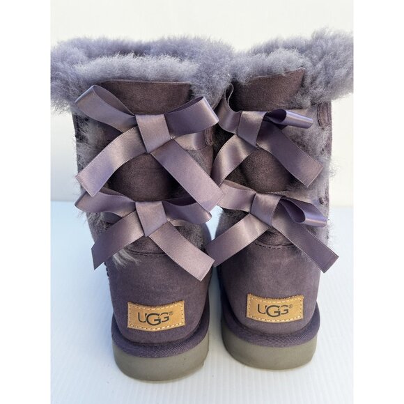 UGG Shoes - UGG Bailey Bow II Women’s Boots Size 6 Purple Suede Shearling Winter 1016225